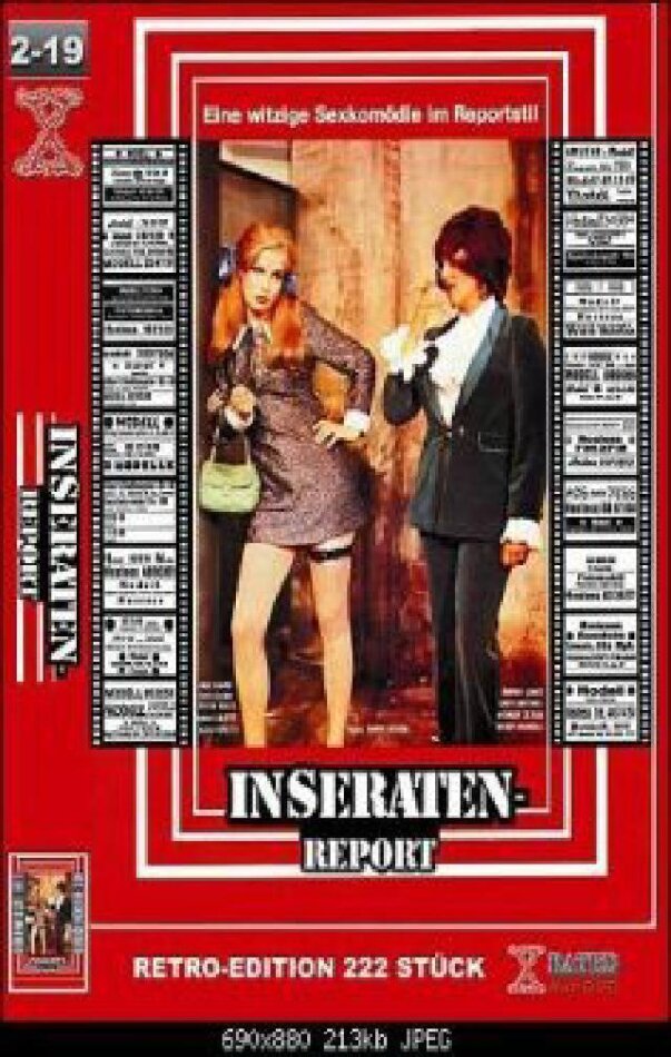 Inseraten-Report (1965) Grosse Hartbox, Retro Edition, Cover A, X-Rated Kult DVD, Uncut