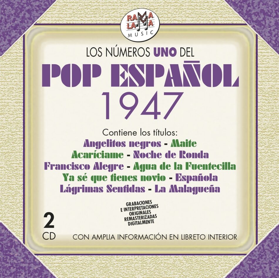 Los Numeros Uno Del Pop Espagnol 1947 2 CDs