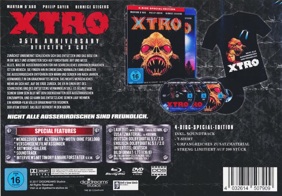 X-Tro (1982) + T-Shirt, Édition Limitée, Blu-ray + 2 DVD + CD