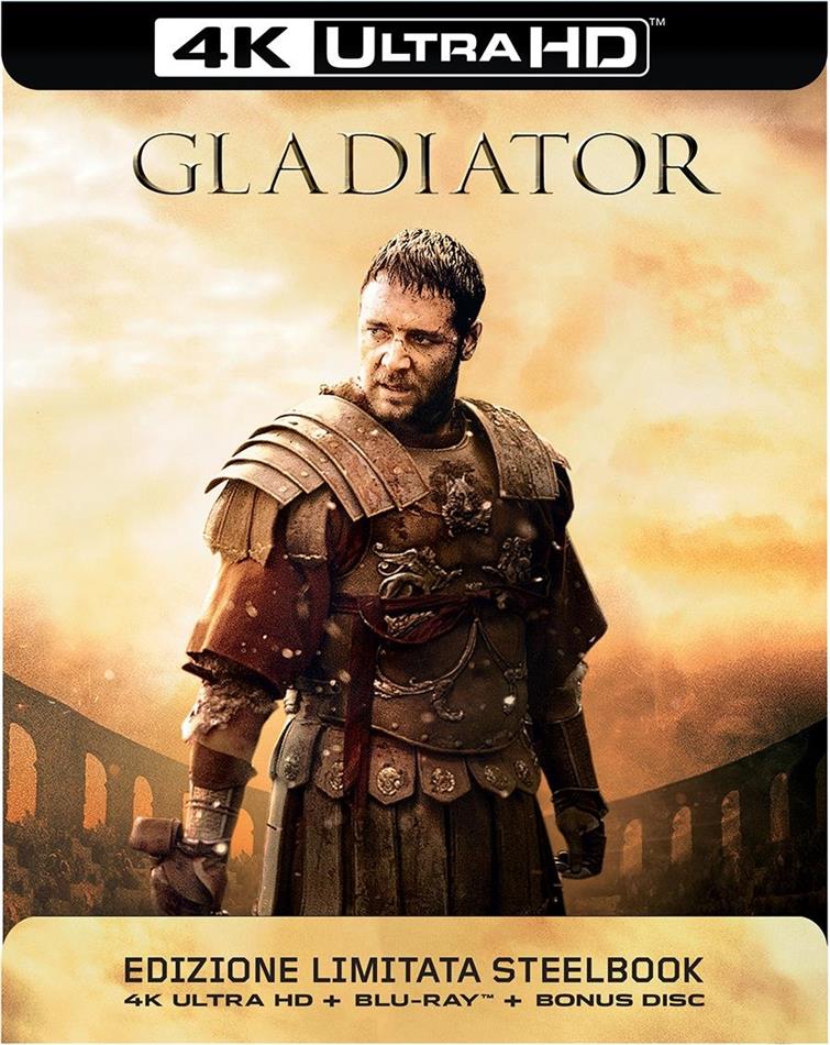 Gladiator (2000) Kinoversion, Limited Edition, Langfassung, Steelbook, 4K Ultra HD + 2 Blu-rays