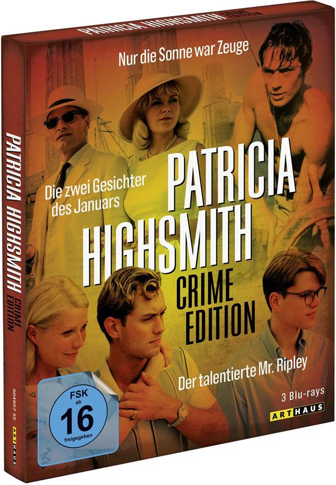 Patricia Highsmith - Crime Edition - Nur die Sonne war Zeuge / Die zwei Gesichter des Januars / Der talentierte Mr. Ripley Arthaus, 3 Blu-ray