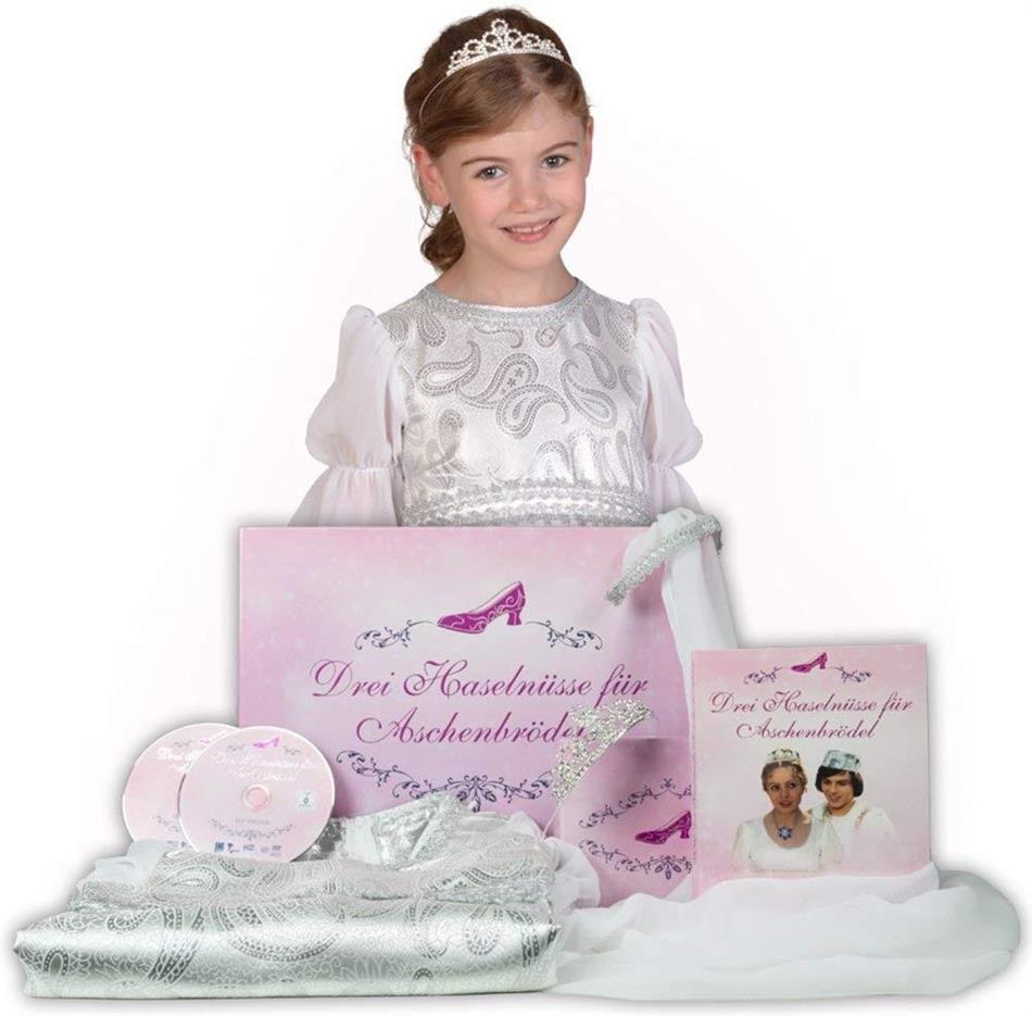 Drei Haselnüsse für Aschenbrödel (1973) Prinzessinnen Kleid Grösse 134/140, DVD + CD