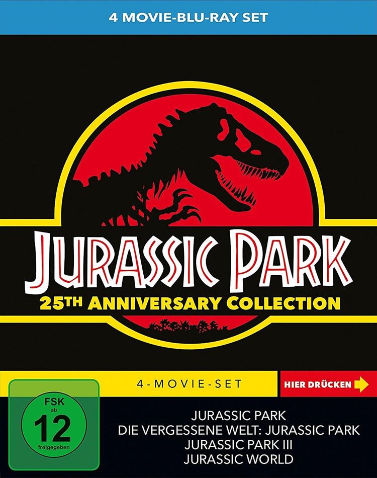 Jurassic Park Collection - 4-Movie-Set 25th Anniversary Edition, Limited Edition, 4 Blu-rays