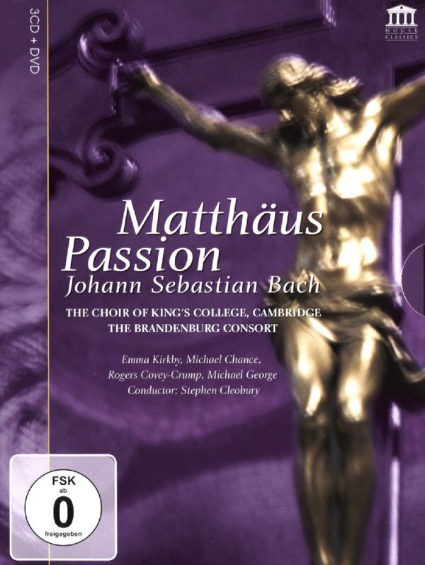 King's College Choir, Cambridge, Brandenburg Consort & Sir Stephen Cleobury - Bach - Matthäus Passion DVD + 3 CD