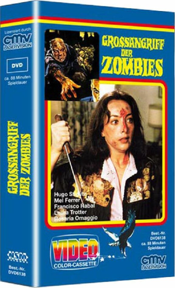 Grossangriff der Zombies (1980) VHS Box, Cover A, Limited Edition, Uncut