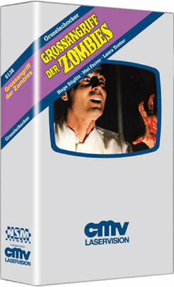 Grossangriff der Zombies (1980) VHS Box, Cover B, Limited Edition, Uncut