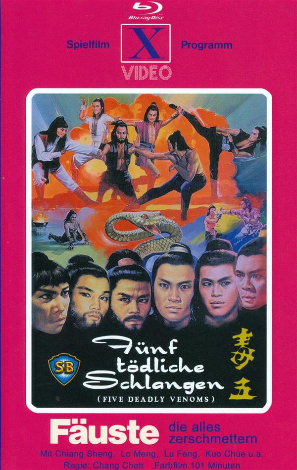 Fünf tödliche Schlangen (1978) Grosse Hartbox, Cover A, Uncut