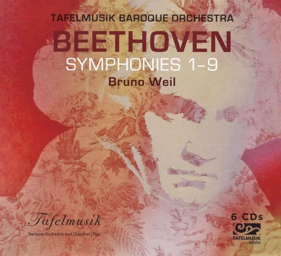 Ludwig van Beethoven (1770-1827), Bruno Weil & Tafelmusik Baroque Orchestra - Symphonien Nr. 1-9 6 CD
