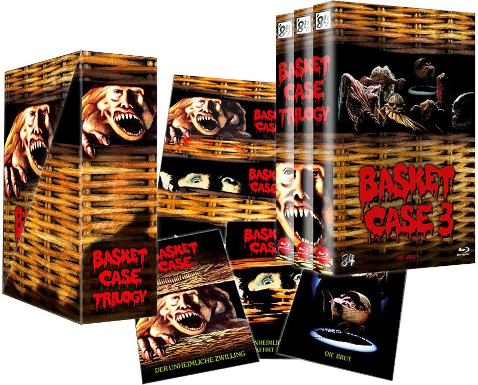 Basket Case 1-3 Grosse Hartbox, Limited Edition, Uncut, 6 Blu-rays