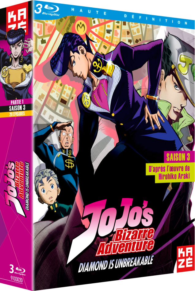 JoJo's Bizarre Adventure - Saison 3 - Partie 1: Diamond Is Unbreakable 3 Blu-ray