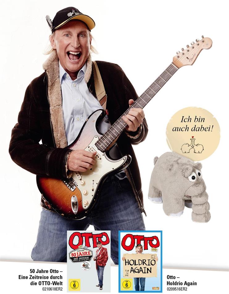 Otto Waalkes - 70 Jahre Otto Box grauer Plüschottifant, 3 DVDs