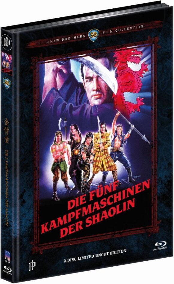 Die Fünf Kampfmaschinen der Shaolin (1979) Cover C, Shaw Brothers Collection, Edizione Limitata, Mediabook, Uncut, Blu-ray + DVD