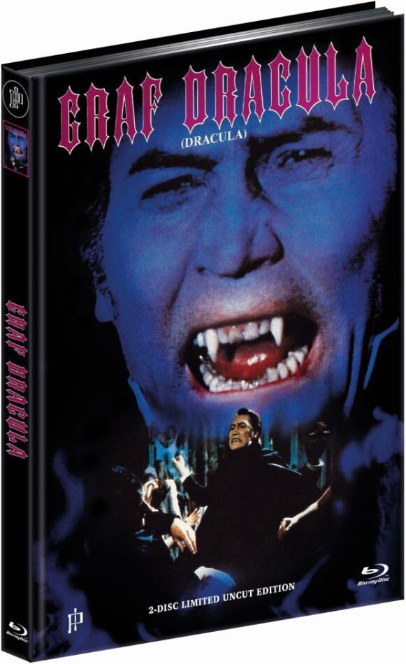 Graf Dracula (1974) Cover B, Edizione Limitata, Mediabook, Uncut, Blu-ray + DVD