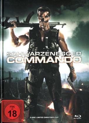 Commando (1985) (Cover B, Director's Cut, Limited Edition, Mediabook, Uncut, Blu-ray + DVD)