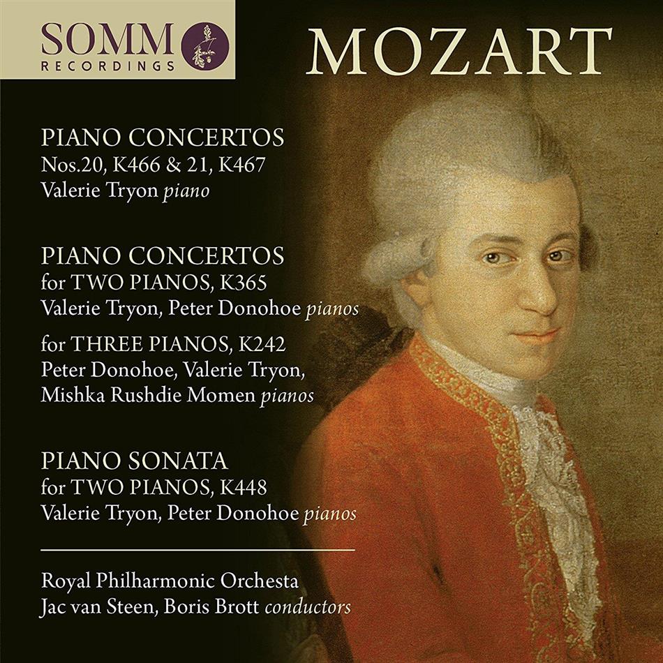 Valerie Tryon, Peter Donohoe, Mishka Rushdie Momen & Wolfgang Amadeus Mozart (1756-1791) - Piano concertos K466, K467, K365, K242 / Piano Sonata K4188 2 CDs