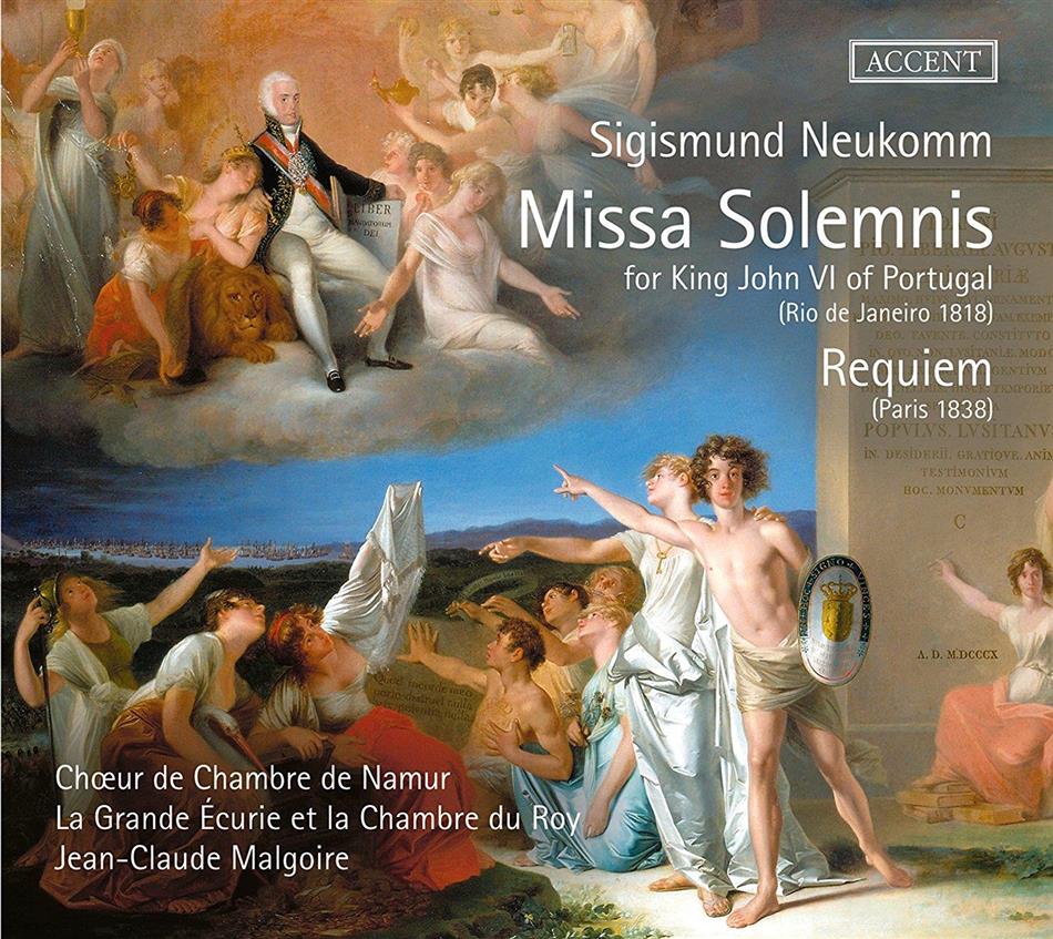 Sigismund Neukomm (1778-1858), Jean-Claude Malgoire, Choeur de Chambre de Namur & Cantaréunion - Ensemble Vocal De L'Océan Indien - Missa Solemnis & Requiem 2 CDs