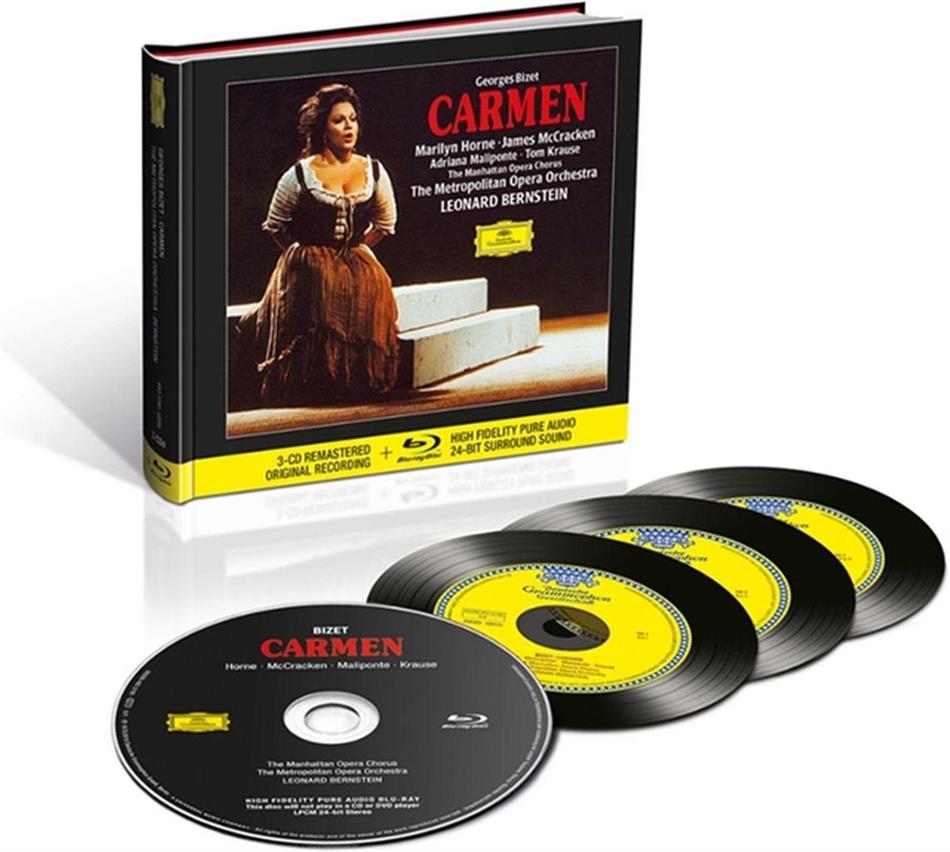 Orchester Der Metropolitan Oper, Georges Bizet (1838-1875), Leonard Bernstein (1918-1990), Marilyn Horne & James McCracken - Carmen Wd 31 3 CDs + Blu-ray