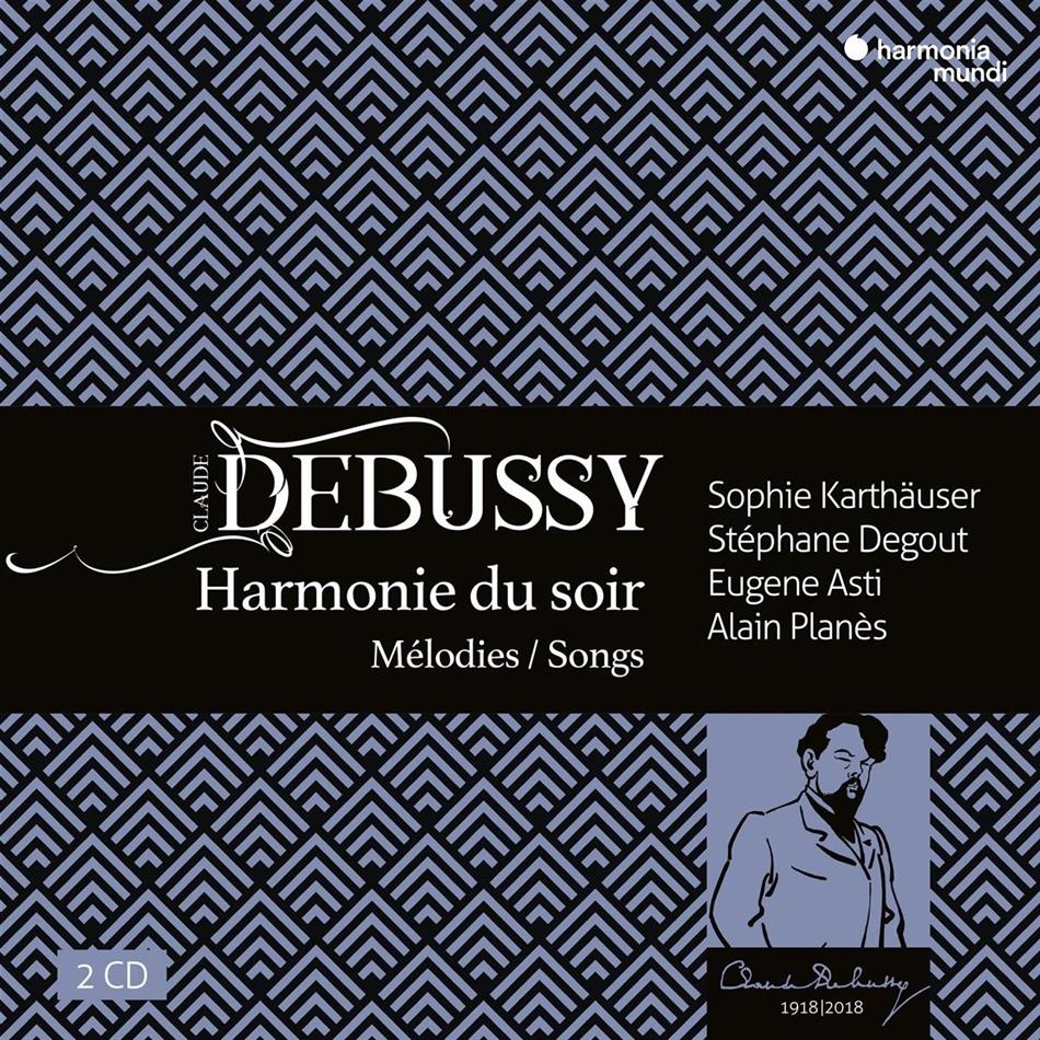 Sophie Karthäuser, Stephane Degout, Eugene Asti, Alain Planes & Claude Debussy (1862-1918) - Harmonie Du Soir - Songs 2 CD
