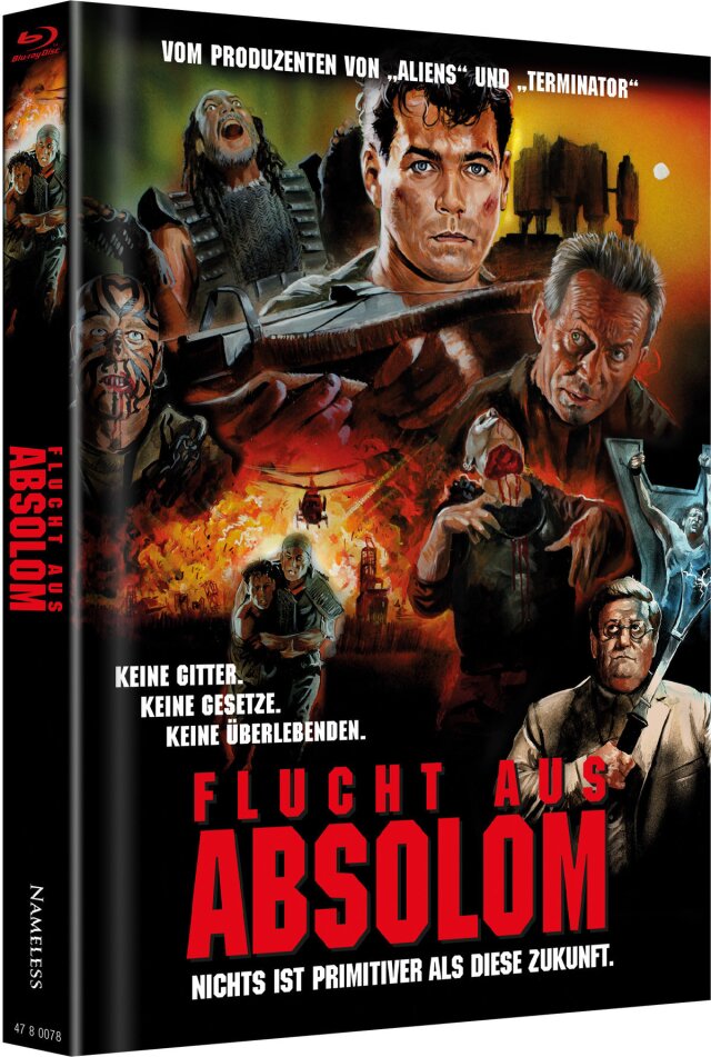Flucht aus Absolom (1994) Cover C, Cover Collage, Limited Edition, Mediabook, Uncut, Blu-ray + DVD