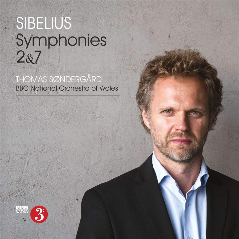 Jean Sibelius (1865-1957), Thomas Sondergard & BBC National Orchestra Of Wales - Symphonies 2 & 7 2018 Reissue
