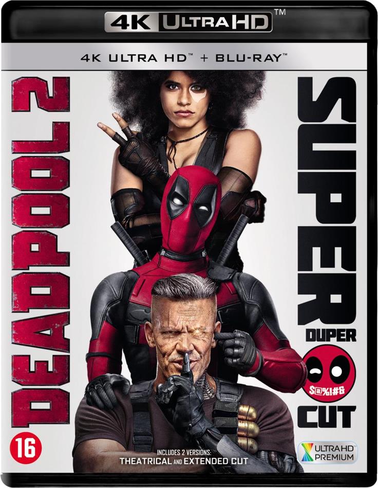 Deadpool 2 (2018) Extended Cut, Version Cinéma, 2 4K Ultra HDs + 2 Blu-ray