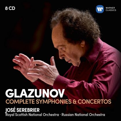 Alexander Konstantinowitsch Glasunow (1865-1936) & Jos&eacute; Serebrier - S&auml;mtliche Sinfonien & Konzerte (8 CDs)