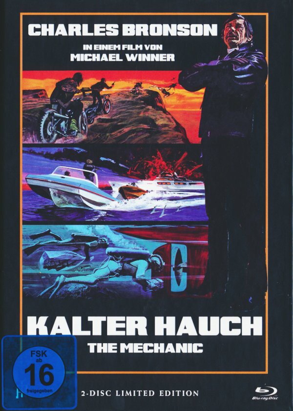 Kalter Hauch - The Mechanic (1972) Cover A, Limited Edition, Mediabook, Uncut, Blu-ray + DVD