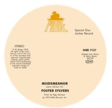 Foster Sylvers - Misdemeanor 7" Single