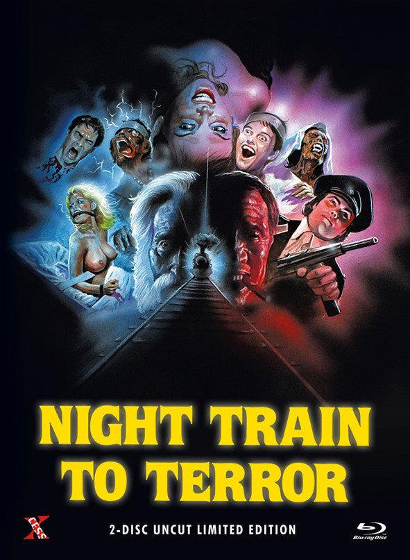 Night Train to Terror (1985) Cover C, Édition Limitée, Mediabook, Uncut, Blu-ray + DVD
