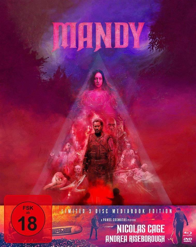 Mandy (2018) Cover A, Limited Edition, Mediabook, Blu-ray + 2 DVDs