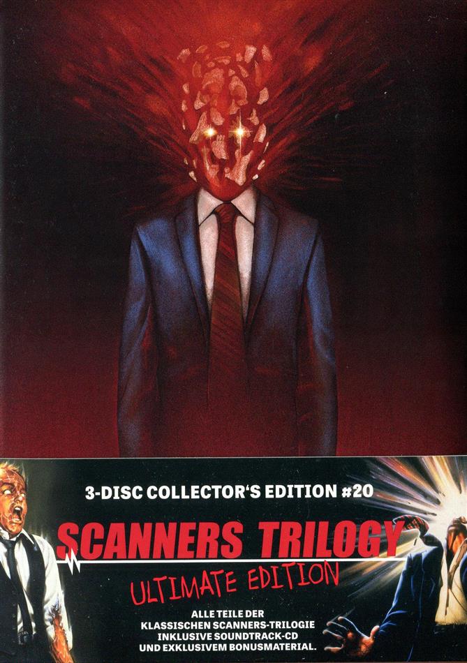 Scanners 1-3 - Trilogy Collector's Edition, Mediabook, Ultimate Edition, Uncut, 3 Blu-rays + CD
