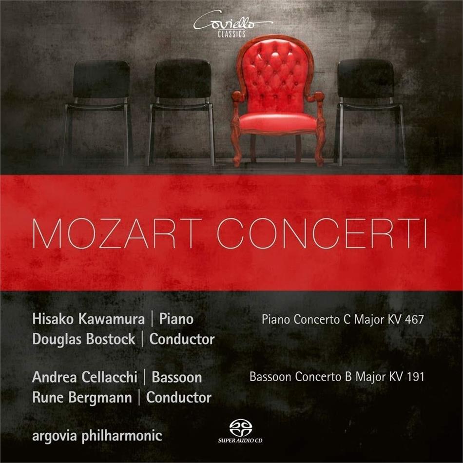 Wolfgang Amadeus Mozart (1756-1791), Hisako Kawamura, Andrea Chellachi, Yuzo Toyama & Argovia Philharmonic - Klavierkonzert C-Dur KV 467 / Fagottkonzert B-Dur Hybrid SACD