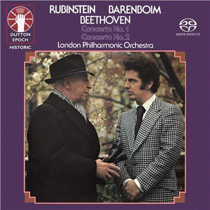 Daniel Barenboim, Artur Rubinstein & Ludwig van Beethoven (1770-1827) - Klavierkonzerte 1 & 2
