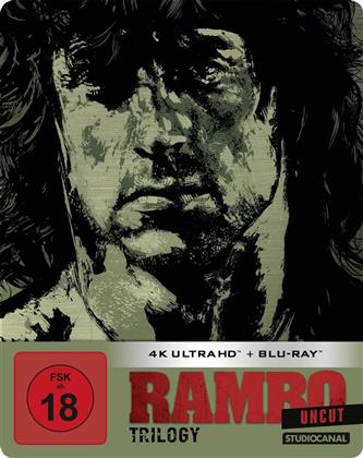 Rambo Trilogy (Limited Edition, Steelbook, Uncut, 3 4K Ultra HDs + 3 Blu-rays)
