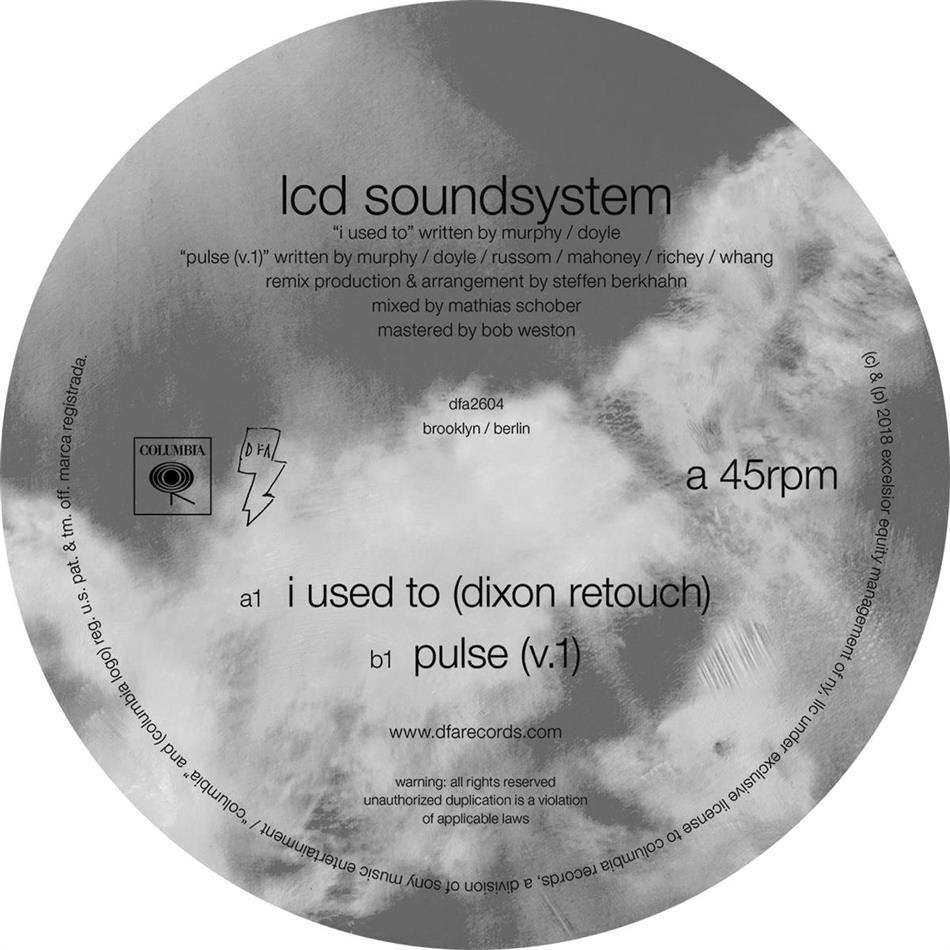 LCD Soundsystem - I Used To (Dixon Retouch) 12" Maxi