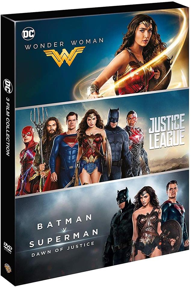 DC Comics Boxset - Wonder Woman / Justice League / Batman v Superman: Dawn of Justice 3 DVD