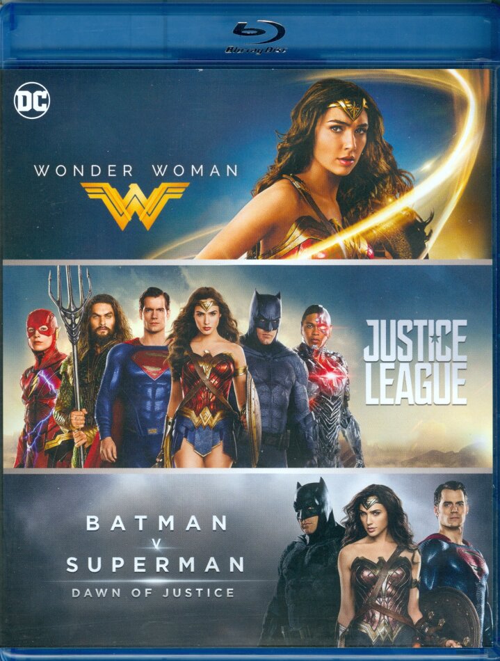 DC 3 Film Collection - Wonder Woman / Justice League / Batman v Superman: Dawn of Justice 3 Blu-ray