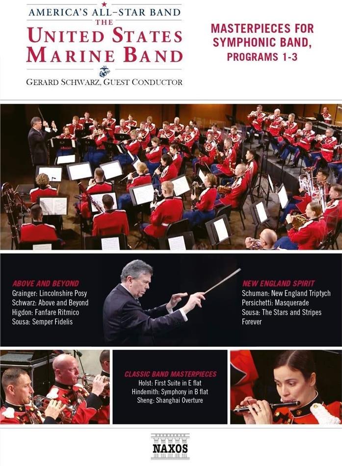 The Unites States Marine Band & Gerard Schwarz - Masterpiece for Symphonic Band - Programs 1-3 Naxos