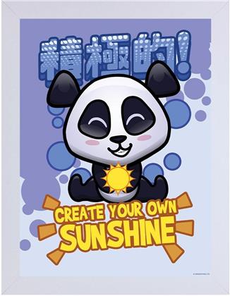 Handa Panda - Create Your Own Sunshine - Wooden Framed Print