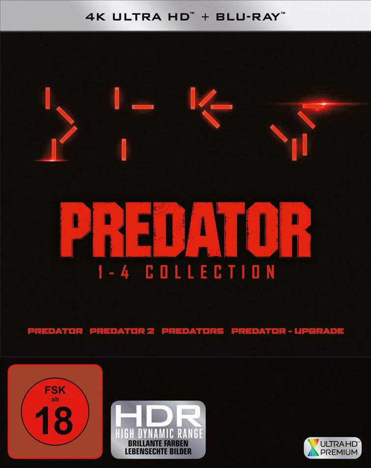 Predator 1-4 4 4K Ultra HDs + 4 Blu-ray