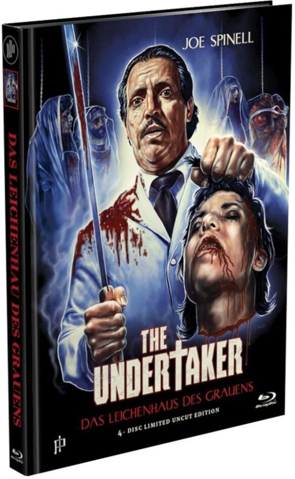 The Undertaker - Das Leichenhaus des Grauens (1988) Cover A, Wattiert, Limited Edition, Mediabook, Uncut, 4 Blu-rays