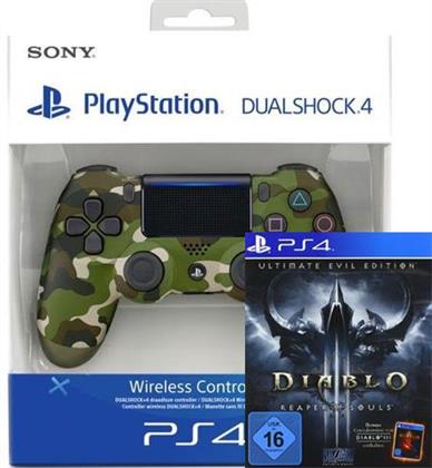 PS4 Controller original Camouflage V2 + Diablo 3 Reaper of Souls