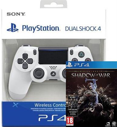 PS4 Controller original glacier white + Mittelerde: Schatten des Krieges