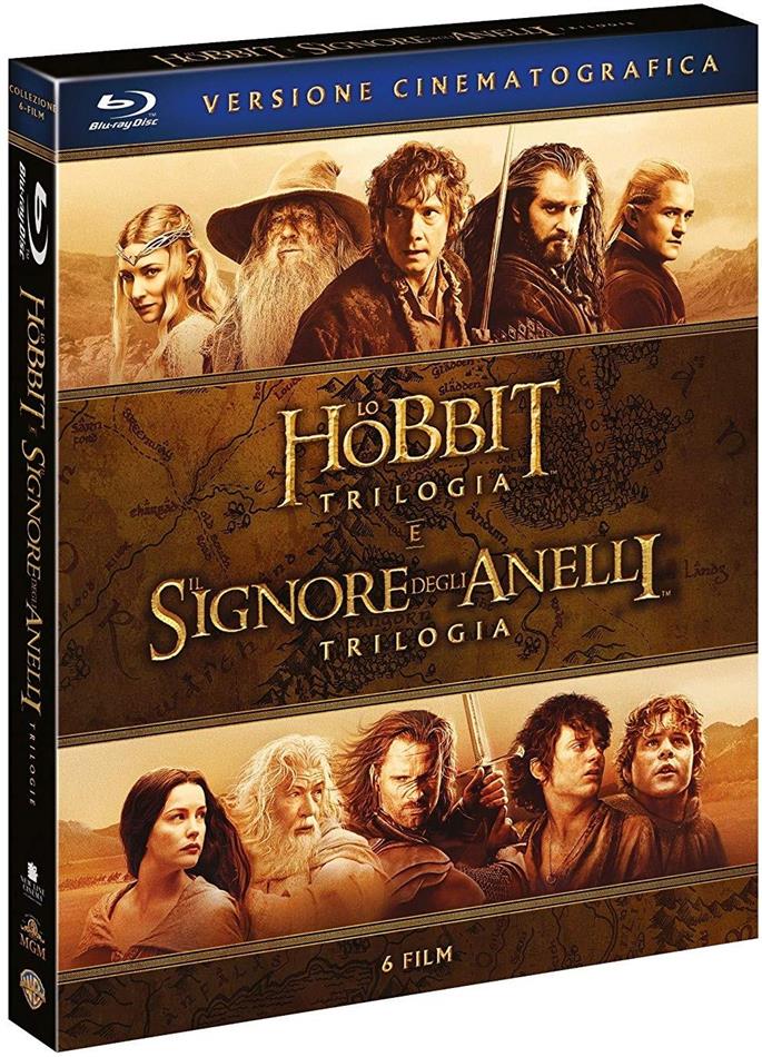 Lo Hobbit + Il Signore degli Anelli - Le trilogie cinematografiche 6 Blu-ray