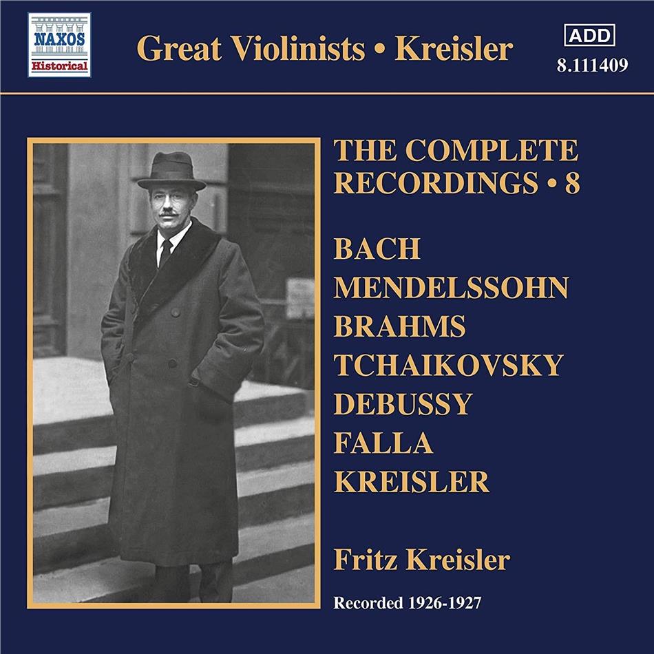Fritz Kreisler - Grosse Violinisten - Complete Recordings Vol. 8