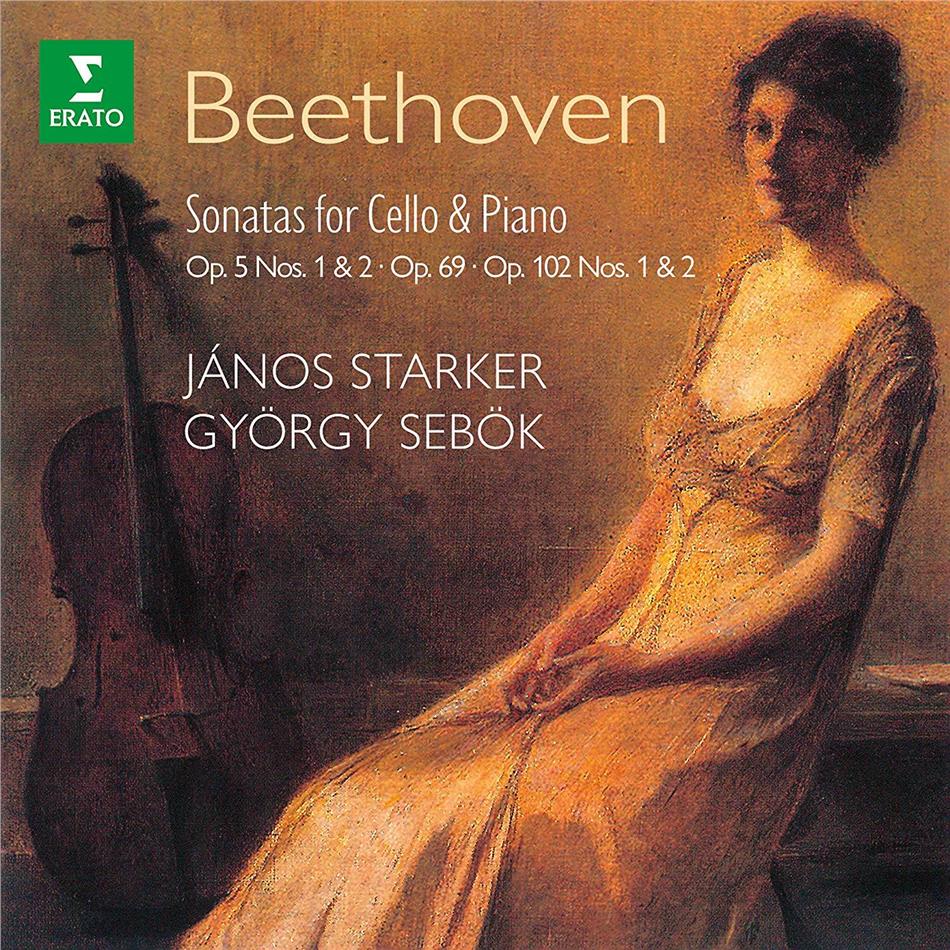 Ludwig van Beethoven (1770-1827), Janos Starker & György Sebök - Sonaten für Cello & Piano Op5 Nos 1 & 2, Op.102 Nos 1 & 2 2 CDs