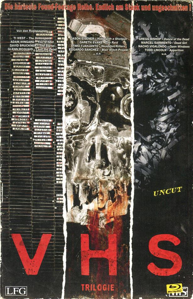 V/H/S - Trilogie VHS Retro Edition, Limited Edition, Uncut, 3 Blu-rays