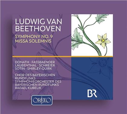 Helen Donath, Brigitte Fassbaender, Ludwig van Beethoven (1770-1827), Rafael Kubelik & Symphonieorchester des Bayerischen Rundfunks - Symphonie Nr. 9 & Missa Solemnis (2 CDs)