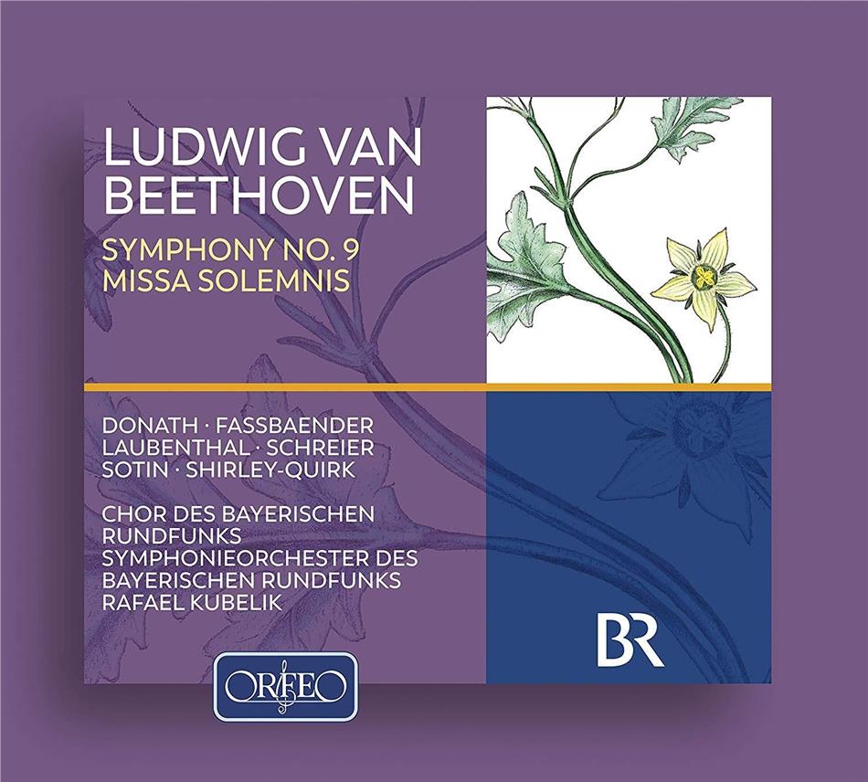 Helen Donath, Brigitte Fassbaender, Ludwig van Beethoven (1770-1827), Rafael Kubelik & Symphonieorchester des Bayerischen Rundfunks - Symphonie Nr. 9 & Missa Solemnis 2 CDs