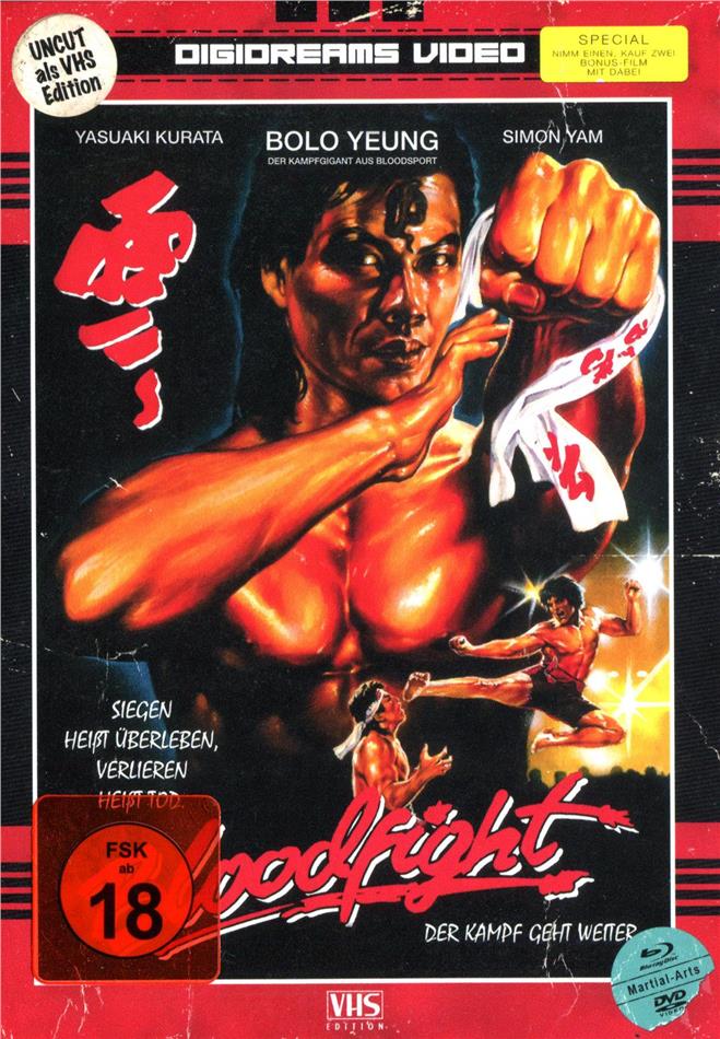 Bloodfight (1989) VHS-Edition, Édition Limitée, Mediabook, Uncut, Blu-ray + DVD